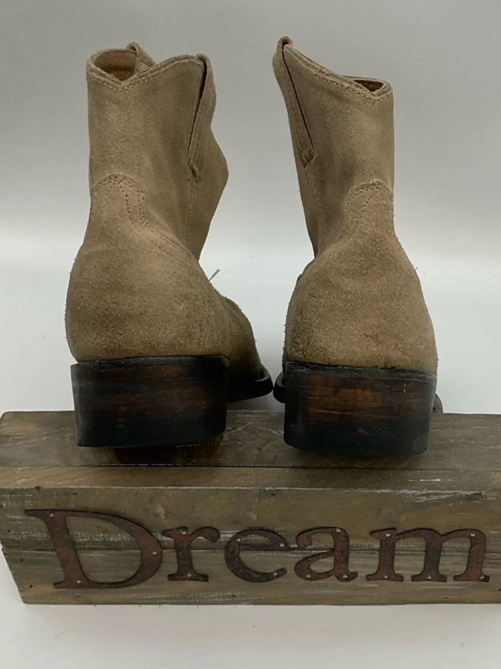 Steve Madden Autry Suede Ankle Cowboy Boots Size 6 Western Rodeo Festival - Picture 6 of 8